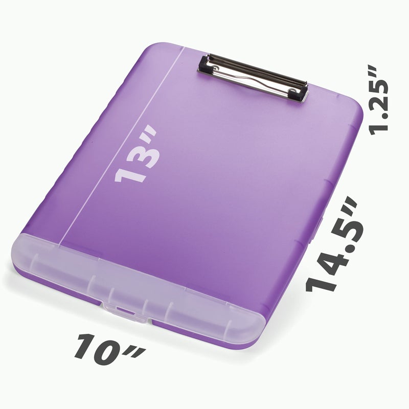 Officemate Slim Clipboard Storage Box, Purple (83305) (1 Clipboard) - Image 3